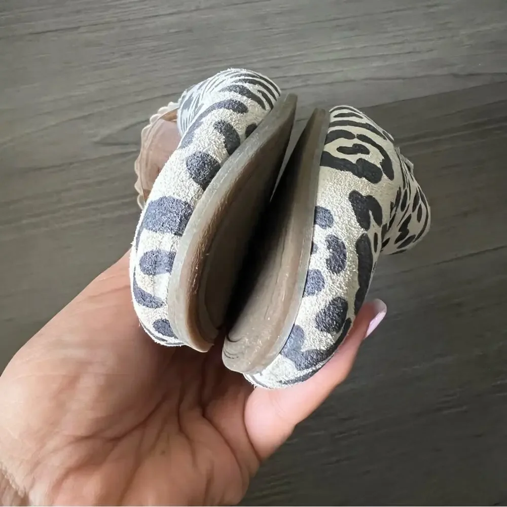 Lucky Brand Cloeey Leopard Suede Slide Mule Slip On 10M